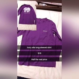 Ivory ella purple long-sleeved shirt